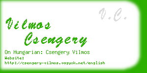 vilmos csengery business card